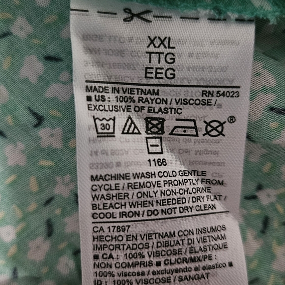 NWT Old Navy floral print ruffle wrap self tie top size XXL - Picture 8 of 8